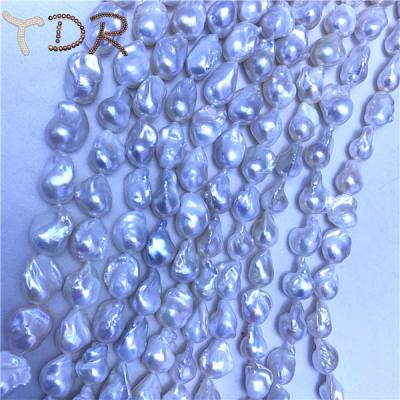 China Freshwater pearl irregular shape pearl for jewelri making baroque nucleated pearl strand for sale