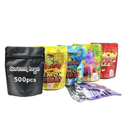 China Recyclable Small Smell Safe For Kids Printed Custom 5 Gallon Holographic Foil Resistant Mylar Bags Edible Packaging Gummies for sale