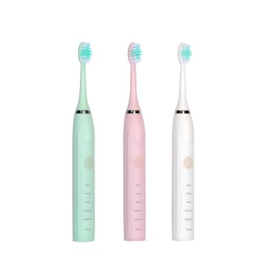 China Cheapest Vitality Sensitive Power Electric Toothbrush ABS+Strip+Dupont Bristle Electric Toothbrush with Built in Battery for sale