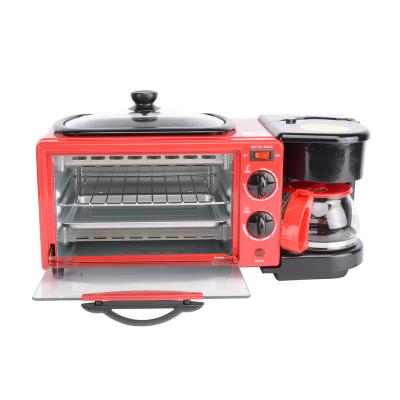 China Commercial Factory Price with Toast, Oven Coffee Pot Frying Pan 3 in 1 Multi Function Breakfast Maker Machine for sale