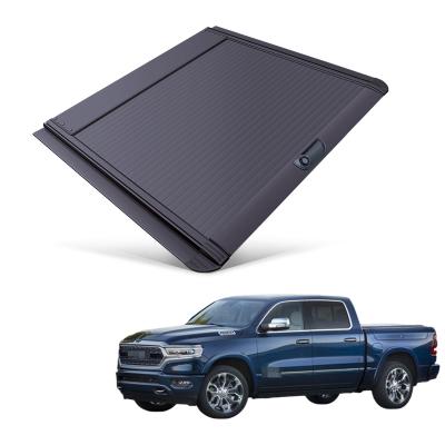 China Tailbox Car Parts Roll Cover Up Pick Up Truck Aluminum Alloy Tonneau Cover For Dodge Ram 2019+ for sale