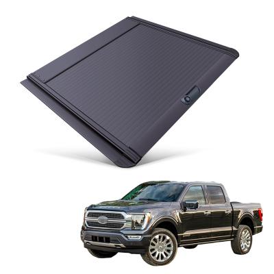 China Tailbox Car Parts Roll Cover Up Take For Ford F-150 2015 Truck Aluminum Alloy Tonneau Cover Now for sale