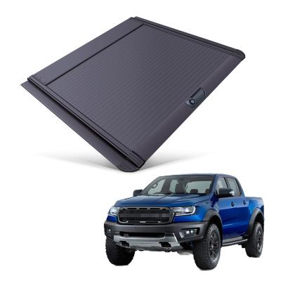 China Tailbox Car Parts Roll Cover Up Pick Up Truck Aluminum Alloy Tonneau Cover For Ford Ranger /T6 2012+ for sale