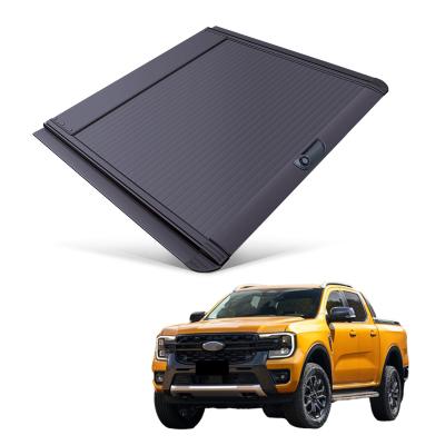 China Tailbox Car Parts Roll Cover Up Pick Up Truck Aluminum Alloy Tonneau Cover For Ford T6 2012+ for sale