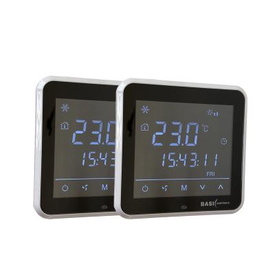 China Hot Selling Touch Thermostat AC220V Wall Thermostat Controller For Hotel SRT-91Y-LB03BRW for sale