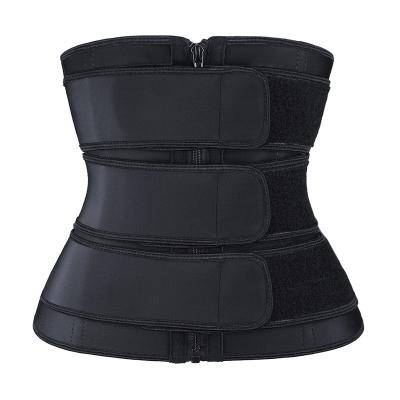 China Wholesale Antibacterial Body Slimming Shapewear Tummy Control Neoprene Shaper Waist Trainer With Zipper And Hook for sale