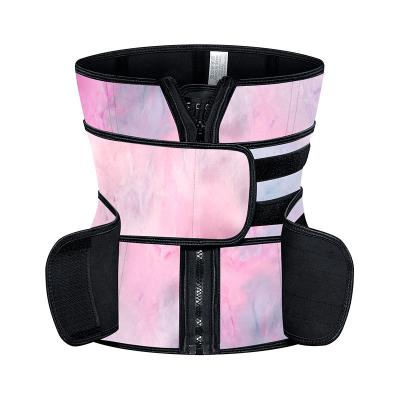 China Custom Logo Double Compression Latex Waist Antibacterial Cincher Slimming Belts Plus Size Women Corset Waist Trainers Trainer for sale