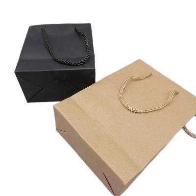 China Recyclable Printing Carry Recycled Brown Brown Kraft Food Coffee Shop Grocery Packing Craft Paper Bags for sale