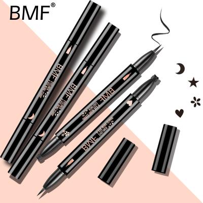 China Waterproof Cosmetic Quick Drying Tip Makeup Liquid Eyeliner Double Head Stamp Customized China for sale