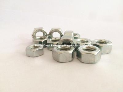 China High Precision M10 Hex Nut Din 934 Grade 4.8 White Color HDG And Zinc Plated for sale