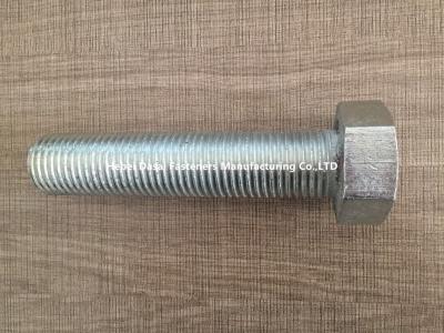 China Petrochemical Steel Hex Bolt Grade 6.8 White Zinc Plated Surface Full Thread for sale