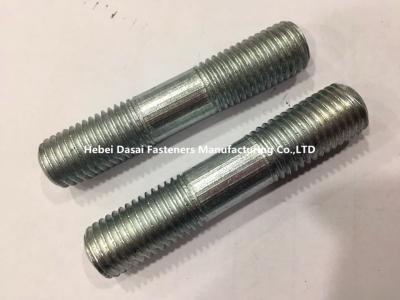 China Din Standard Double Ended Threaded Studs Bolt White Color M16 Grade 4.8 for sale