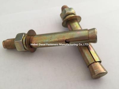 China Yellow Galvanizing High Strength Anchor Bolts For Special Thread Connector for sale