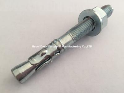 China Grade 4.8 Galvanized Wedge Anchors , Concrete Anchor Bolts ANSI Standard for sale