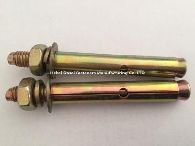 China Carbon Steel Material Wedge Anchor Bolt Grade 6.8 With Yellow Zinc Plated for sale