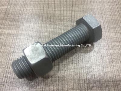 China Carbon Steel Galvanized Hex Bolts Grade 6.8 Full Thread With White Color for sale