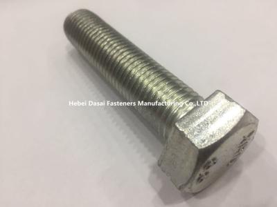 China Railways White Galvanized Hex Bolts Din 933 Full Thread Carbon Steel Material for sale