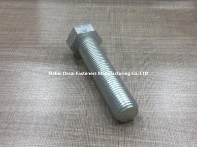 China 130mm Length Galvanized Hex Bolts White Zinc Plated Surface Treatment for sale