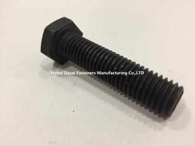 China Black Coating Metric Hex Head Bolts / Hexagon Head Bolt M1.6 - M56 Size for sale