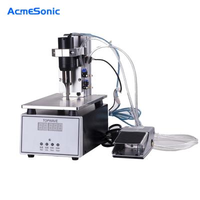 China Ultrasonic Spot Welding Machine Earloop Machinery Repair Shops 28KHZ 35KHZ Mask Earloop Welder Seal Inverter Transducer Plastic Horn Rod Automatic zu verkaufen