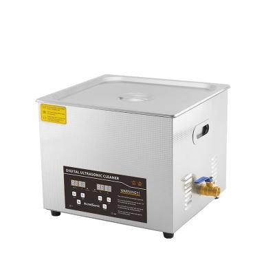 China High Quality Certification Home Use CE RoSh Stainless Steel Made 15L Ultrasonic Cleaning Metal Parts Ultrasonic Cleaner for sale