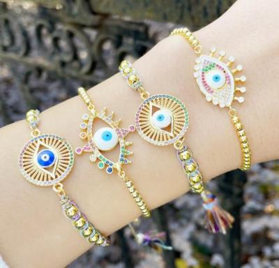 China FASHIONABLE Devil's Eye Pulsera Braided Rope Fashion Color Eye Bracelet Factory Direct Sales Jewelry New For Women for sale