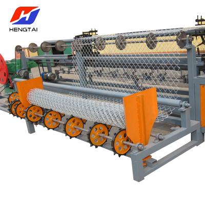 China Galvanized Iron Wire Chain Link Fence Making Machine/Diamond Mesh Weaving Machine for sale