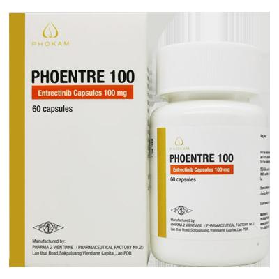 China 100 mg Entrectinib PHOENTR 60 cápsulas Tratamento do Câncer Gastrointestinal à venda