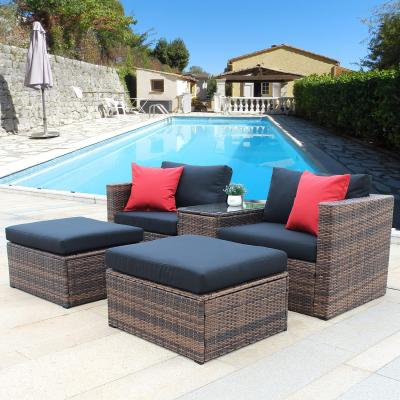 China Cheap Wicker Garden All Weather Durable Modern Sofa Set Rattan Outdoor Furniture for sale