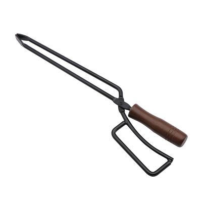 China Easily Cleaned Outdoor Campfire Tongs Chimney Log Grabber Fire Pit Poker for sale