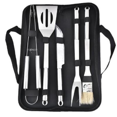 China New Easily Cleaned Outdoor Cooking Equipment BBQ Combination Tool Kits Stainless Steel 5 Sets for sale