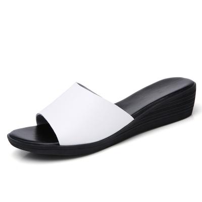 China 2022 Summer Sandals And Slippers Womens Shoes Breathable Leather Wedges Casual Sandals for sale