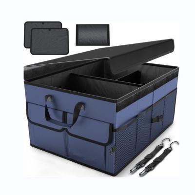 China Hot Selling Multifunctional Space Saving Large Capacity Travel Backseat Car Trunk Storage Portable Foldable Folding Organizer for sale