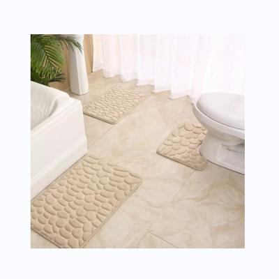 China Sustainable Memory Foam Bath Mat Rug , Ultra Soft Non Slip And Absorbent Bathroom Rug for sale