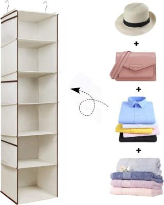 China Bathroom Hanging Storage with 5 Shelves Wardrobe Closet Organizer for sale