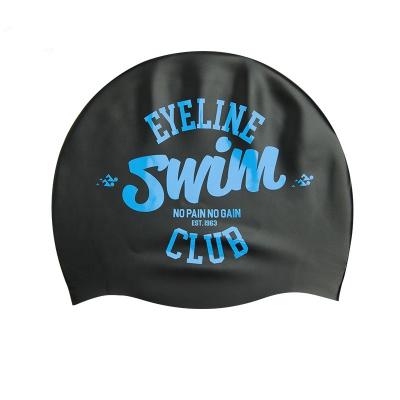 China Custom Made 100% Elastic Chlorine Resistant Water Sports Silicone Swim Cap For Sdult Logo Print Waterproof Swimming Caps for sale