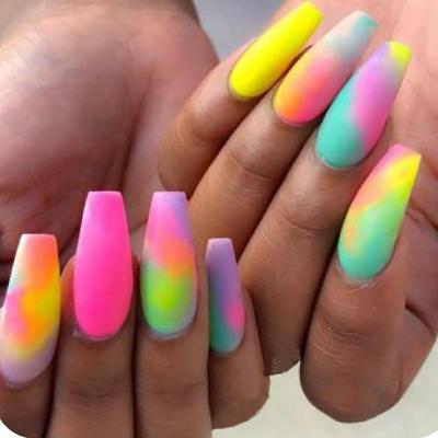 China French High Quality Wholesale Custom Cheap Press On Straight Full Cover Acrylic Nail Tips for sale