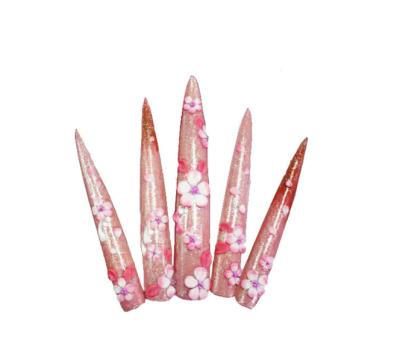 China DIY Nail Art Acrylic Nails Extra Long Pointed Stiletto Nail Art Display Tips For Nail False Sharp Salon for sale