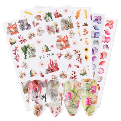 China 11 Styles New Arrival 3D Nail Sticker Beauty Nail Art Decoration Sticker Flower Butterfly Nail Stickers for sale