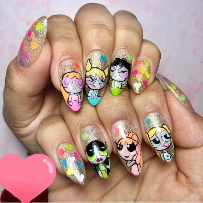 China Easy Apply New Fashion More Style Jesus Cartoon Nail Art Sticker For Nail Decoration for sale