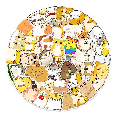 China Aesthetic Sticker HOYO 50PCS Hamster Stickers Cartoon Cute Animal Stickers for Laptop, Water Bottle, Phone, Skateboard for sale