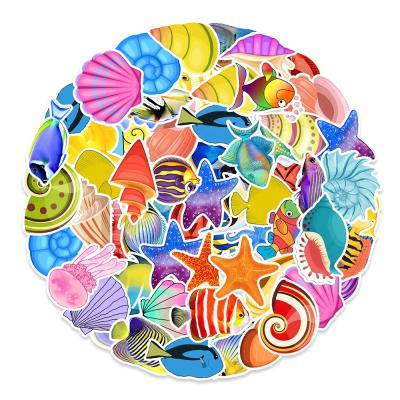 China HOYO 50PCS Cartoon Sticker Ocean Stickers For Water Bottles Ocean Stickers For Kids Ocean Stickers Vinyl Waterproof Laptop for sale