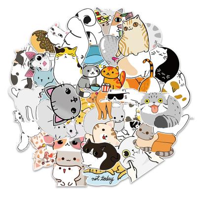 China HOYO Sticker 50PCS Cat Laptop Stickers Cute Cartoon for Decoration, Kawaii Waterproof Stickers for Kids, Girls, Vinyl Decals Animal Stickers for sale