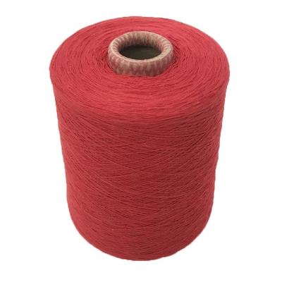 China cangnan textile factory recycled red yarn for socks hilo de tejer spun yarn factory price for sale