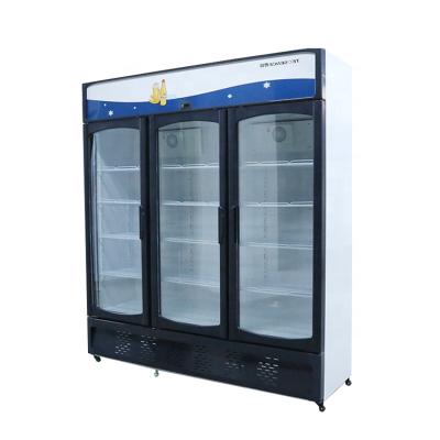 China Single-Temperature Energy Drink Fridge Double Door Fridge Chiller Cooler For Beverage Beverage Quick Cooler for sale