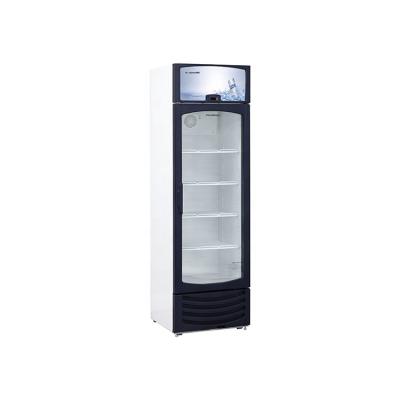 China Upright Glass Door Merchandiser Display Fridge Single-temperature Fridge Swing Cooler for sale