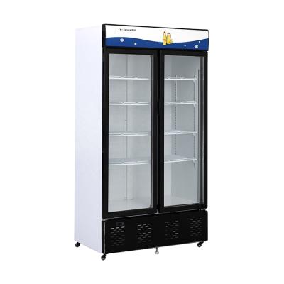 China Cooler Single-temperature Glass Door Beverage Fridge Display Cooler Fridge Display 809l for sale