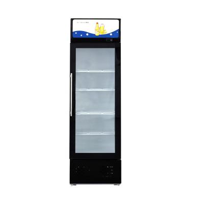 China Cheapest Single-temperature Beverage Cooler Powder Beverage Cooler Glass Display for sale