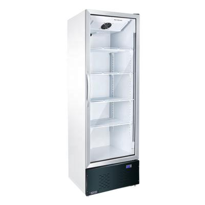 China Commercial Upright Glass Door Refrigerator Mini Single-temperature Cooler Display for sale