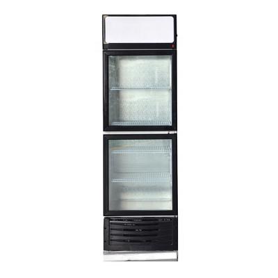 China Single-temperature single-door refrigerator juice cooler prices glass door refrigerator single door refrigerator for sale